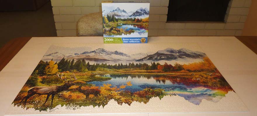 Snow Mountain Deer Reflection